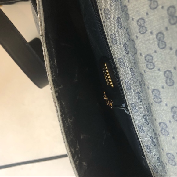 Vintage Gucci Monogram Crossbody Bag Navy - Picture 8 of 8